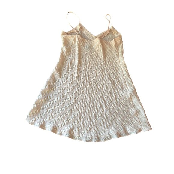 August Silk Intimates Pale Pink Textured 100% Silk Slip Dress Large - Picture 5 of 5